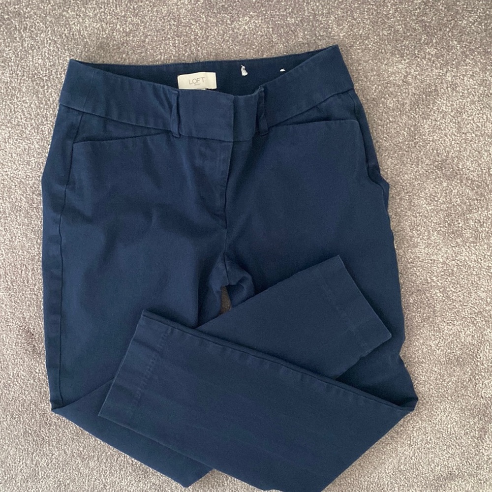 Loft skinny ankle cropped pant